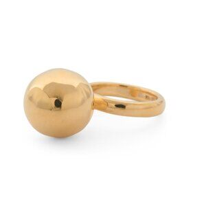 SHAANTI JEWELS Gold Made In India 18k Gold Plated Sterling Silver Ball Ring